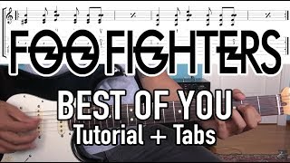 Best of You - Foo Fighters (Guitar Lesson + Tab) w/ Guitar Solo