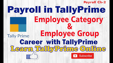 Create Employee Category & Group In Tally Prime