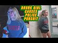 Drunk Girl Causes a Police Pursuit Before DUI Arrest