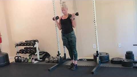 Dumbbell Alternating  Lunges -Bicep Curl-Shoulder Press