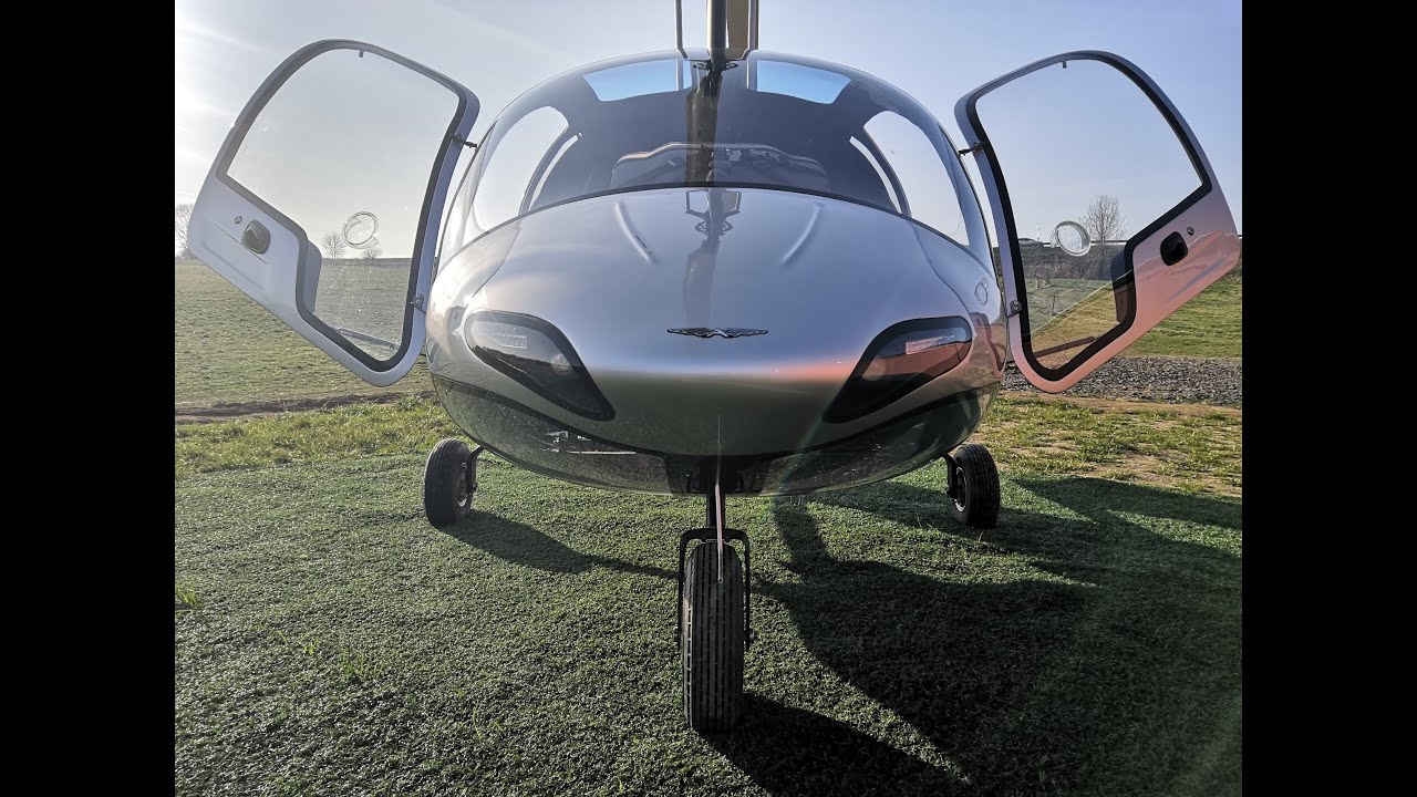 Vírník Argon a let pro náhradní díly do firmy Ultralight Maintenance. Gyrocopter Argon.