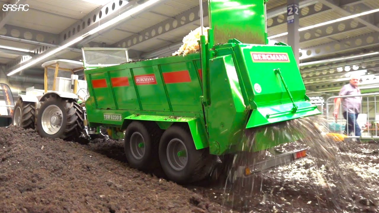 MONSTER SCALE RC TRACTOR 1:8! REAL FUNCTIONALITY FARM TRAILER! RC FARM ...