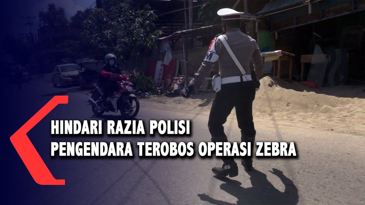 Hindari Razia Seorang Pengendara Terobos Operasi Zebra