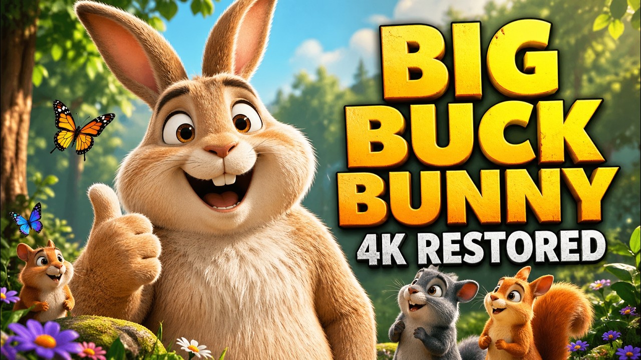 Big Buck Bunny 4K Restored | Funny Animal Animation for Kids - YouTube