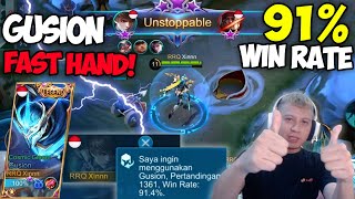 XINNN INGIN MENGGUNAKAN GUSION !! | BEGINI KECEPATAN TANGAN GUSION 91% WIN RATE !! FAST HAND BOYS !