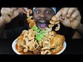 Mukbang Asmr Pork Belly,Tongue,Ribs,Porkfeet,Chittlins Pepper Soup and Oatmeal Fufu.Fans❤️OSHIOO!