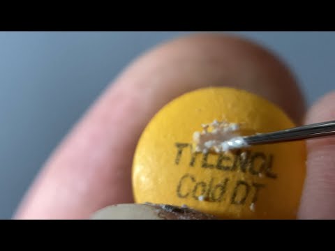 ASMR - Pill Carving with a needle