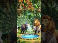 🦁 Jungle Friends Water Fun Adventure 🌈Cute Animal Story for Kids#cutekid#love#viralreels #beautiful