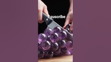 glass fruit cutting grapes 🍇 asmr #satisfying #ai  #relaxing #video #grapeleaf #asmr