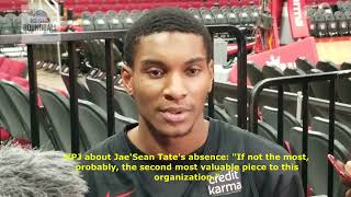 Kevin Porter Jr: He's (Jae'Sean Tate) our leader but we're gonna hold it down til he comes back.