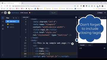 Repl.it: Basic HTML & CSS Web Page