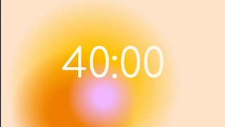 Orange Aura Pomodoro Technique 40 Minute Timer with 10 Minute Breaks | Study and Focus timer