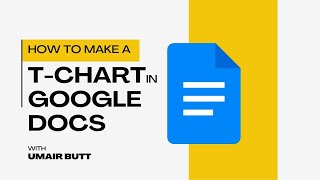 How to Make a T Chart in Google Docs (Quick and Easy 2025 Tutorial)