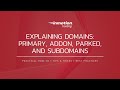 Explaining Domains: Primary, Addon, Parked, and Subdomains
