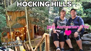We Stayed in a TREEHOUSE! Hocking Hills ANNIVERSARY TRIP!