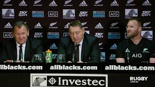 Bledisloe Cup: All Blacks press conference, Auckland