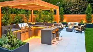 Contemporary Outdoor Kitchen Ideas: Small to Large Outside Modern Kitchen Designs for Your Backyard