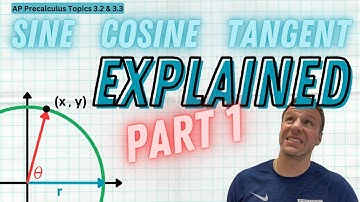 AP Precalculus Topics 3.2 and 3.3 The Setup for Sine, Cosine, and Tangent PART 1