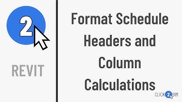 Format Schedules in #Revit to Adjust Headers and Column Calculations