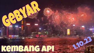 NATIONAL day of HONGKONG Firework Festival.Pesta kembang Api.Hongkong 1 OKTOBER 2023⁹
