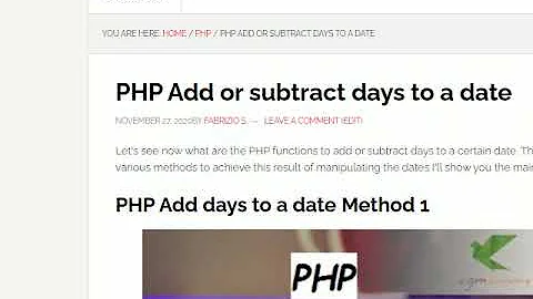 PHP How to add or subtract days to a date