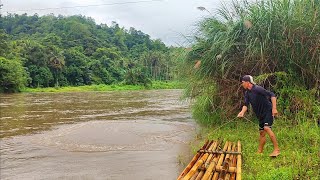 FISHING NET IN THE RIVER WHEN THE FISH WAS FLOODING, THEY WAS MOVING AWAY.‼️ Amazing fishing nets