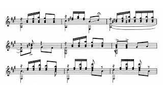 Heitor Villa-Lobos - Suite Populaire Bresilienne for Guitar (Score video)