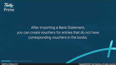 How to create a vouchers from bank statement in tally Prime 6 0
