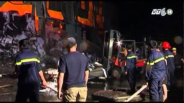 VTC14_Bắc Ninh: Cháy lớn thiêu rụi hàng nghìn mét vuông nhà xưởng