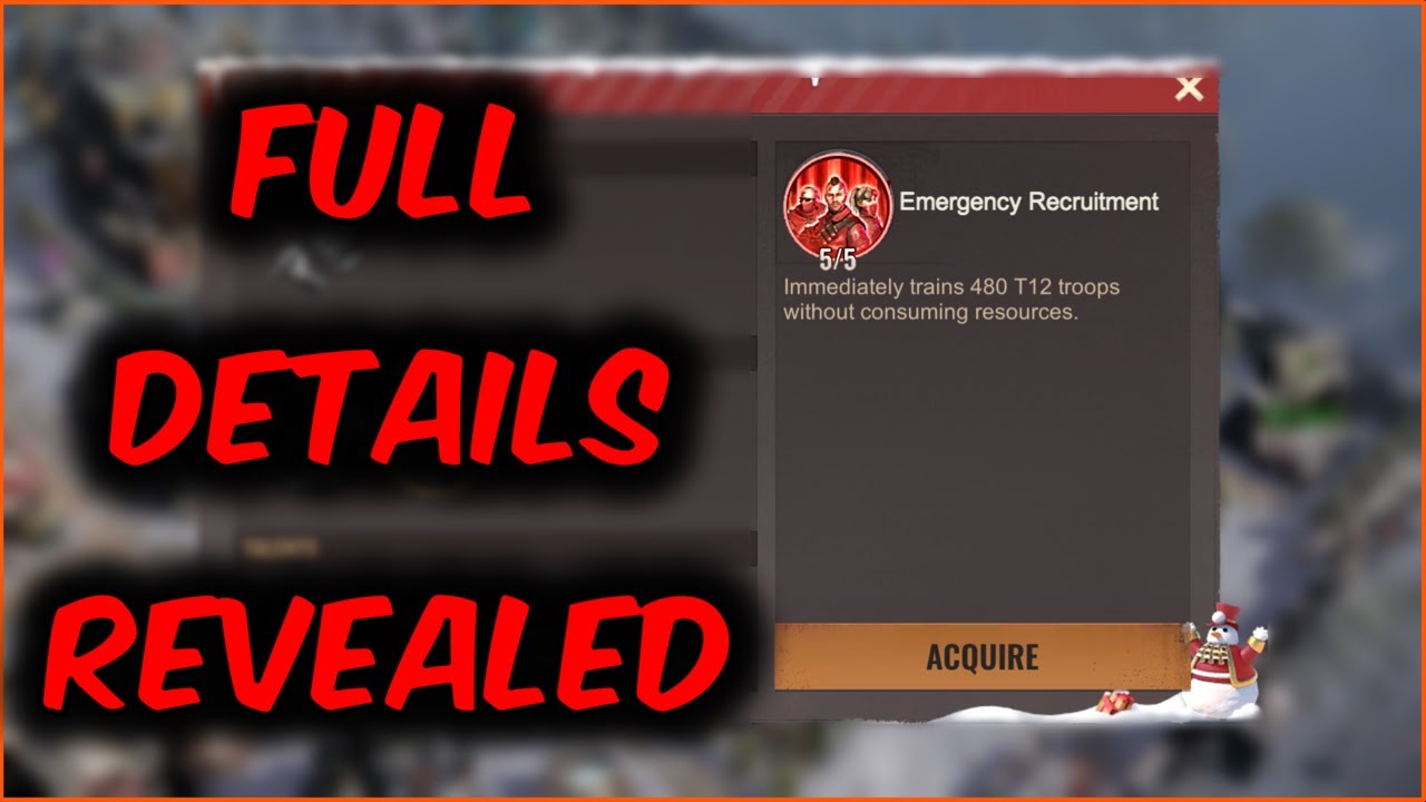 LvL1 to LvL5 Emergency Recruitment! in State of Survival PTR