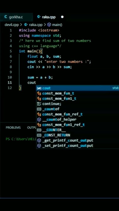 | addition of two numbers in c++ | c++ code |🤠 #coding 😎🔥🔥#programming ...