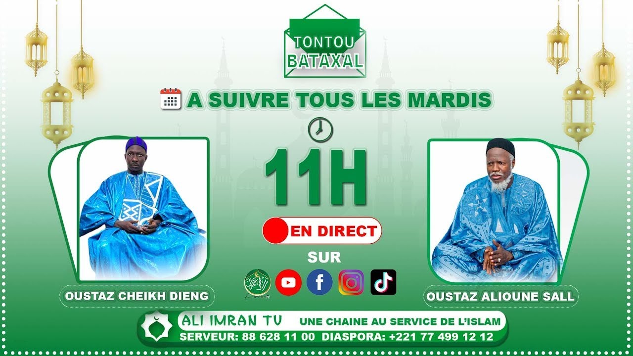 (DIRECT) Tontou Bataxal Ak Oustaz Alioune Sall Ak Serigne Cheikh Dieng Du Mardi 24 Février 2026