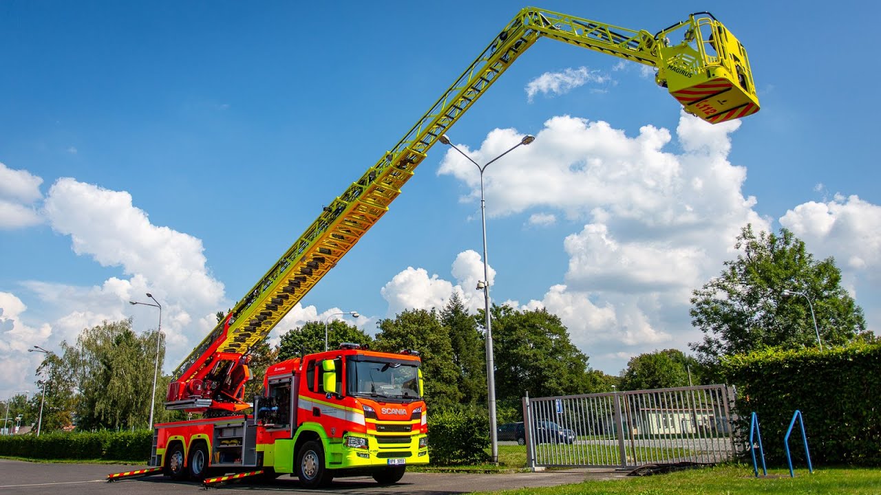 POŽÁRY.cz: Pro stanici v Karviné pořídili hasiči automobilový žebřík Scania Magirus M 42 L-AS