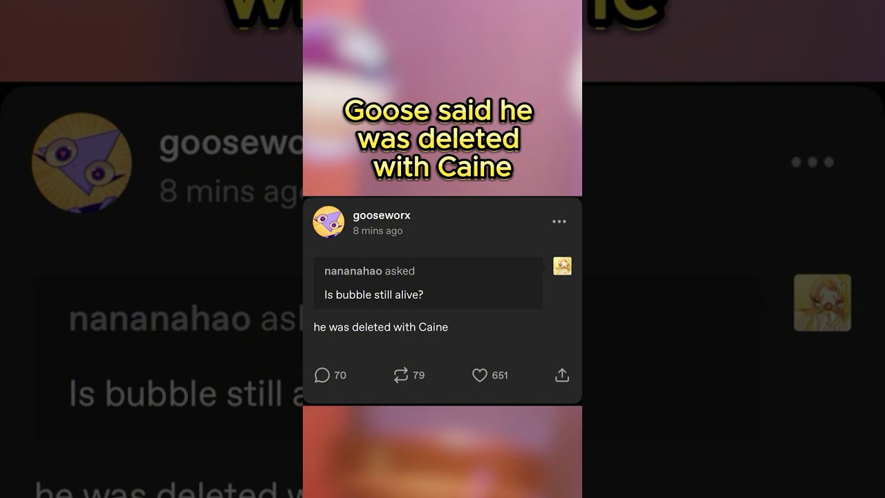 Gooseworx Confirms that Bubble is DEAD in The Digital Circus