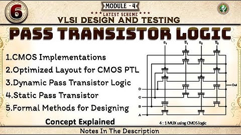 6 Pass Transistor Logic Explained Module 4 6th Sem VLSI Design & Testing ECE VTU