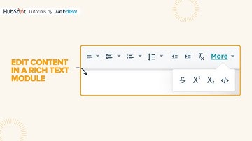 How to edit content in a rich text module in HubSpot