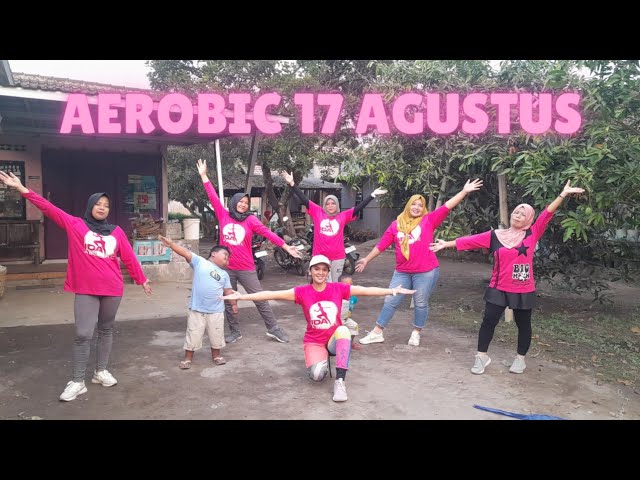 Aerobic santai musik 17 Agustus coreo simple by Anna Farida class=