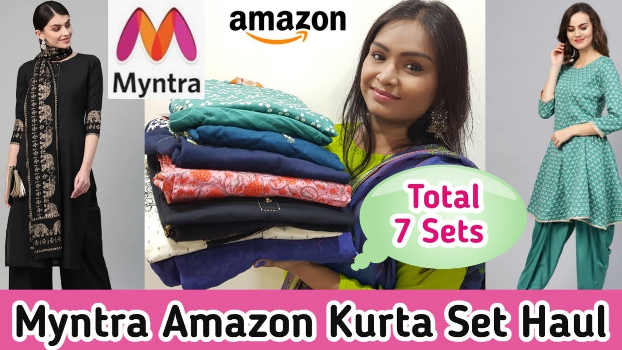 Festive special] Kurti's from MYNTRA | Ethnic Kurti Set Collection Haul |  Affordable Kurta Sets - YouTube