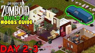 Finding Your First CAR & Point Of Interest In Project Zomboid Noobs Guide | Day 2-3