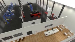 Automotive repair facility in 3D