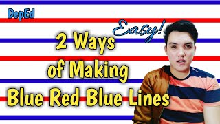 to Make BLUE RED BLUE LINES - YouTube