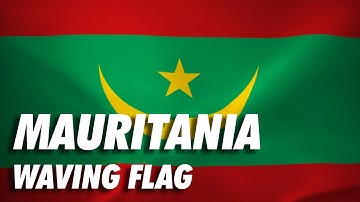 Mauritania Waving Flag Animation 4K Moving Wallpaper Background