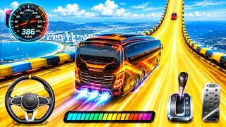Ultimate Bus Stunt Simulator Racing Mega Ramps - Impossible Sky Tracks Challenge Gameplay screenshot 3