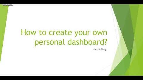 How to create personal dashboards in ServiceNow
