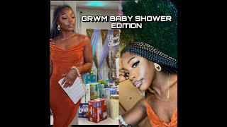 GRWM: HAIR + MAKEUP + OUTFIT + BABYSHOWER | HAWA K