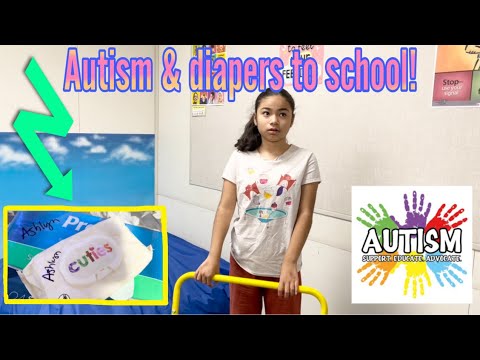 Autism diapers to school! | Autism Special day class! | Autism nonverbal | Autism life with Ashy