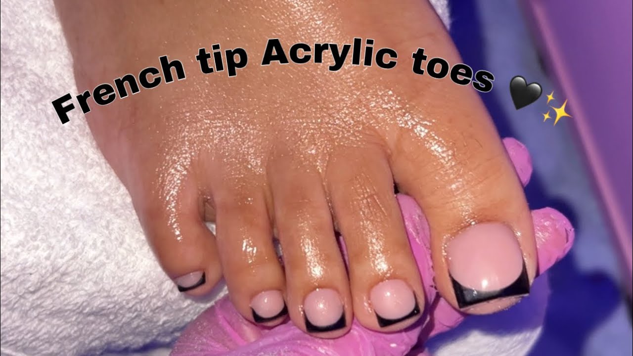 Acrylic toe tutorial (French tips)