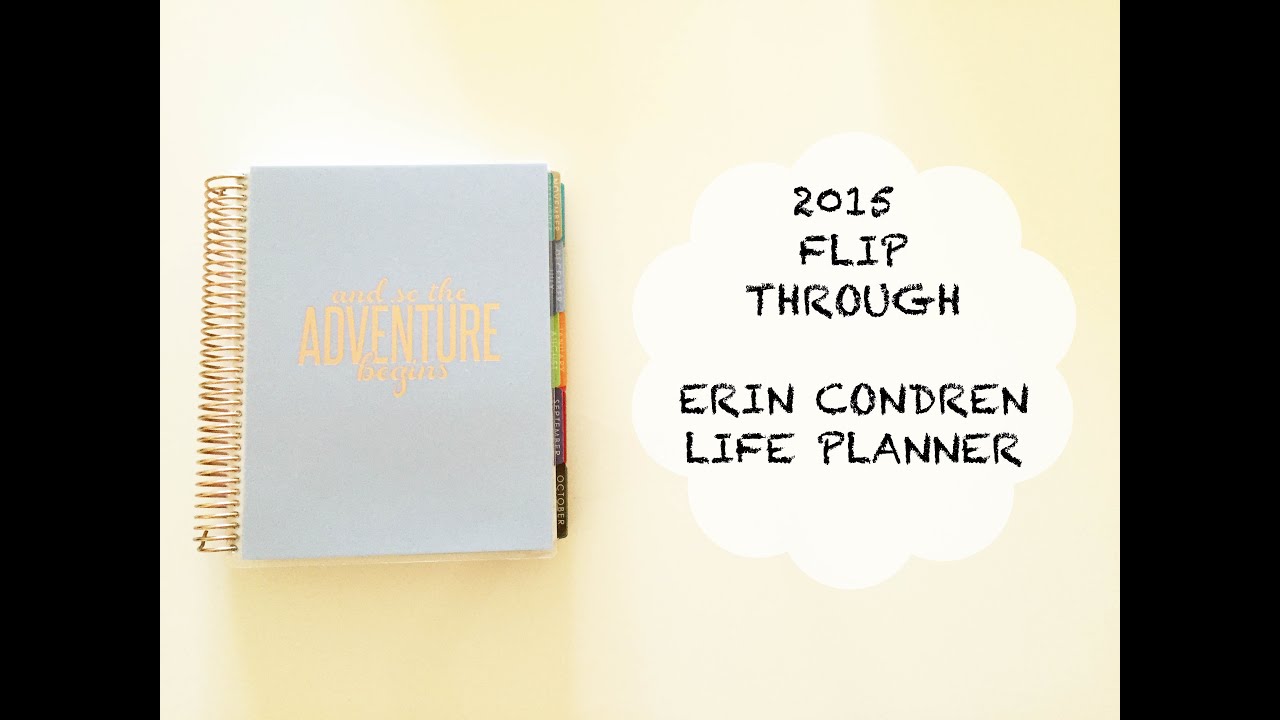 2015 FLIP THROUGH | ERIN CONDREN LIFE PLANNER - YouTube