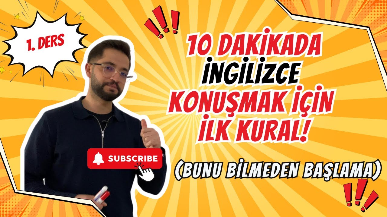 İNGİLİZCE CÜMLE KURMAK - 10 Dakikada SIFIRDAN İngilizce cümleler oluşturun!