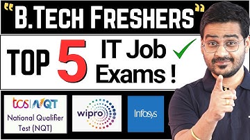 💥B.Tech Fresher? Top 5 IT Job Exams - TCS NQT, Wipro NLTH Must Apply! #btech #btechjobs #tcsnqt2023